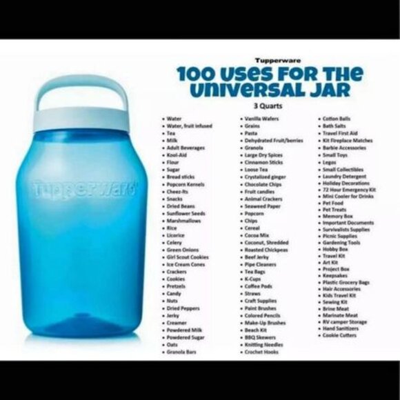 - TUPPERWARE 3L universal jar. Pink with pink screw lid. Lightweight. NWT - Picture 3 of 3